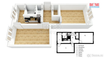 Prodej bytu 2+1, 63 m², Ústí nad Labem, ul. Větrná - 12