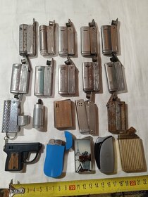 Zapalovače 90 ks IMCO, ZIPPO, PISTOLKA + 2 pouzdra - 12