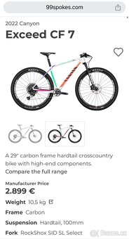 CANYON EXCEED CF 7 Karbon - Karbonova kola - ROCKSHOX SID - 12