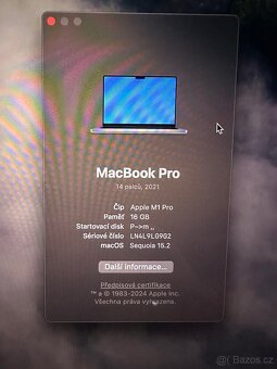 Macbook Pro 2021 - M1 Pro 14” Prodám nebo vyměním. - 12