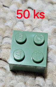 Nové LEGO kostky barvy Sand Green - 1635 ks - 12