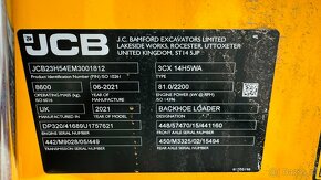 Prodám JCB 3CX rok 2021 - 1800 motohodin - 81 kW TOP STAV - 12