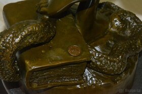 Bronzová socha - Justicia na mramoru - XXL-101 cm - 12