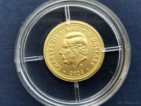 8ks - Investiční zlaté mince 1/25 Oz Český lev - 2017-2024 - 12