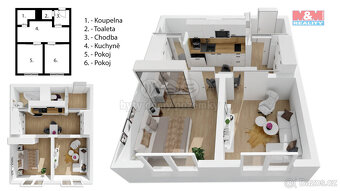 Pronájem bytu 2+kk, 41 m², Praha 4, ul. Novodvorská - 12