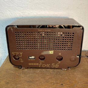 Staré malé rádio bakelitové Fox 56 Wega - 12