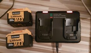 Aku pro nářadí DeWALT 20V/ 9.0mAh+Dual nabíječka. - 12