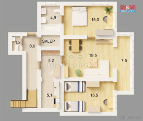 Prodej bytu 3+1, 73 m², ul. Komenského, Černošice - 13