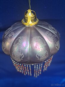 Stahovací lampa - irisované sklo - 13