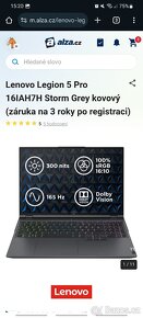 Lenovo Legion 5 Pro 16IAH7H - i5 12Gen/3060 6GB 140W Záruka - 13