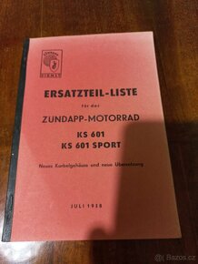 Zündapp K800, KS 601, K 500 atd - seznamy dílů, návody atd - 13