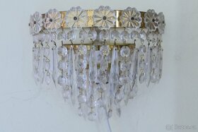 Osmiramenný křištálový lustr a dvě nástěnné lampičky v sérii - 13