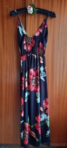 Letní dlouhé šaty s velkými květy - 13