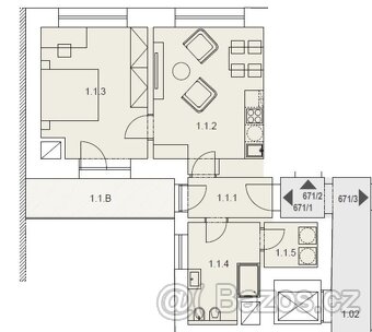 Útulný byt 2+KK/L 59,9 m2, Praha 9 - Vysočany - 13