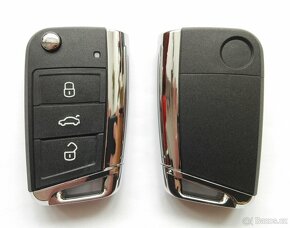 Klíč Škoda Octavia 3, Volkswagen Golf chrom lesklý. Klíč bez - 13