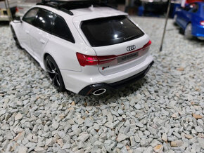 model auta 1:18 Audi RS6 Avant čierna  / biela - 13