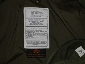 Džípovka Alpha Ind. US Army parka M-65 Made in USA - 13