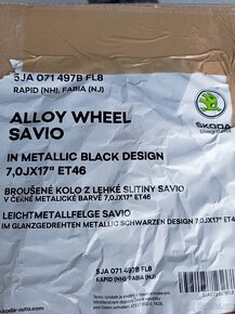 Fungl nové kusové al disky 16", 17",  originál Skoda - 13