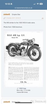 BSA model W6 z roku 1936 499ccm SV v krásném stavu - 13