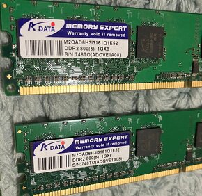 Paměti RAM do PC, typu DDR, DDR2 a DDR3, cena za vše - 13