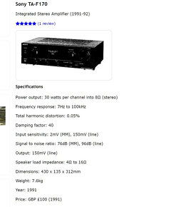 SONY TA-F170/CDP-591/ST-S390 Amplifier/ Tuner/ CD - 13