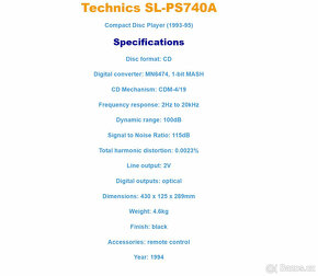 TECHNICS SL-PS740A Stereo CD Player + DO/TOP (3) - 13