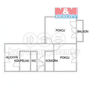 Prodej bytu 2+1, 62 m², Úpice, ul. Na Veselce - 14