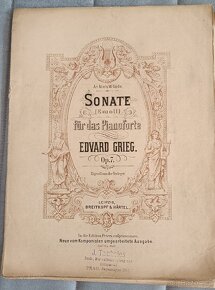 Staré noty a notové zapisy - Straus, Smetana, Grieg atd. - 14