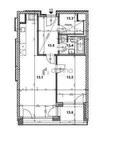 2+kk, 57,2m2 + lodžie 6,6m2, Praha 8 - Libeň, Kotlaska, + ga - 14