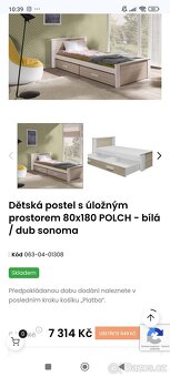 Dětská postel s úložným prostorem 80x180 - 14