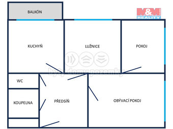 Prodej bytu 3+1, 68 m², Ostrava, ul. U Studia - 14