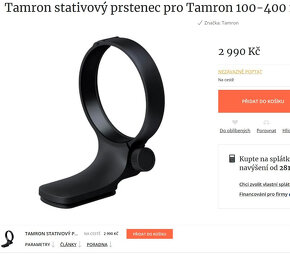 Tamron 100-400 mm pro Nikon + Tap-in USB konzole + patka - 14