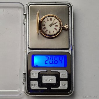 Zlaté 14K tříplášťové hodinky jeptišky R-U, 20,64g, v chodu. - 14