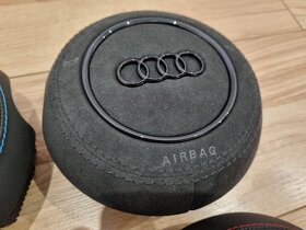 Kryt airbagu AUDI koženy černe logo - 14