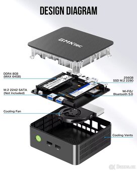 Mini PC-GMKtec G3,8GB RAM,256GB,Win 11Pro.Nový TOP. - 14