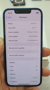 Apple iPhone 13 mini 128GB, skvělý stav, baterie 84%,záruka - 14