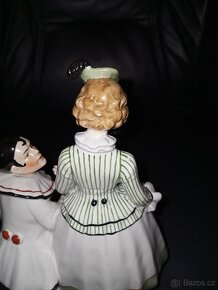 Fasold Stauch Pierrot a kolombína porcelán soška - 14