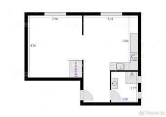 Pronájem prostorného bytu 1+1 [43m2] se zahrádkou na ulici J - 14