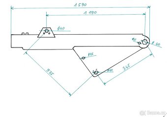 Rameno hydraulické ruky HR2501 nebo HR3001 - 14