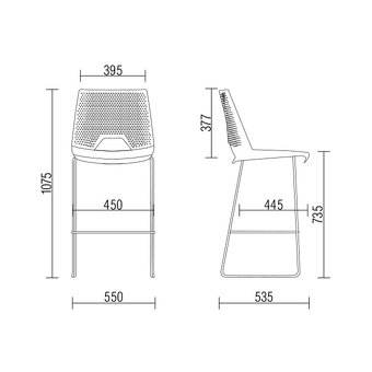 Značkové designové barové židle - 14