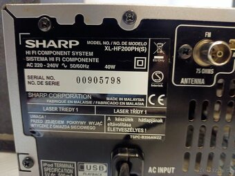 SHARP věž XL-HF200PH, system CD-DVD-Rádio-USB-iPod - 14
