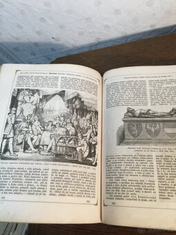 Kronika Česká a Moravská 1862 v kůži 321 obrazů 2 knihy - 14