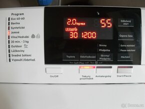 ÚZKÁ PRAČKA AEG S VRCHNÍM PLNĚNÍM-1-6KG,STÁŘÍ 2 ROKY,LCD ,CZ - 14