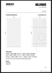 Prodám akustické panely Slalom Millerighe Ash Grey 601 - 14