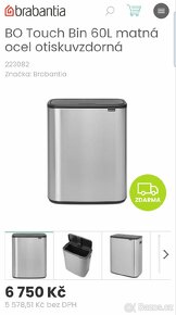 LXS Odpadkový koš Brabantia Touch Bin 60L, dávkovač mýdla - 14