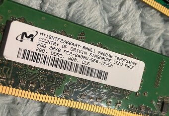 Paměti RAM do PC, typu DDR, DDR2 a DDR3, cena za vše - 14