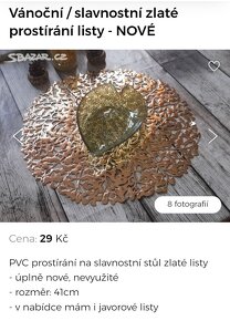 Vánoční lněné prostírání 4ks - NOVÉ - 15