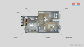 Prodej bytu 3+1, 63 m², Děčín, ul. Jeronýmova - 15