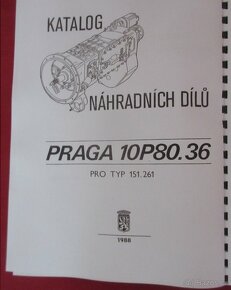 Katalog ND Liaz 151. 261 - 150.261 a převod. Praga 10P80.36 - 15