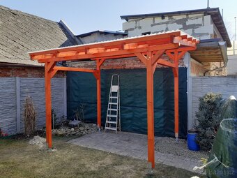 Dřevník, pergola,přístřešek, zahradní nábytek - 15